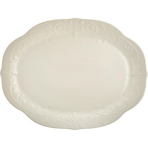 레녹스 Lenox French Perle Oval Platter, White