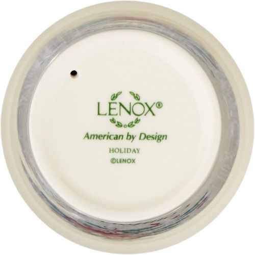 레녹스 Lenox Holiday Comfort & Joy Double Wall Ceramic Thermal Travel Mug, 12 oz.