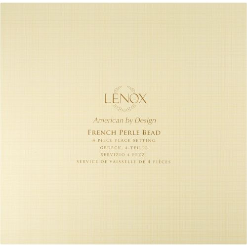 레녹스 Lenox White French Perle Bead 4Pc Place Setting, 6.45 LB