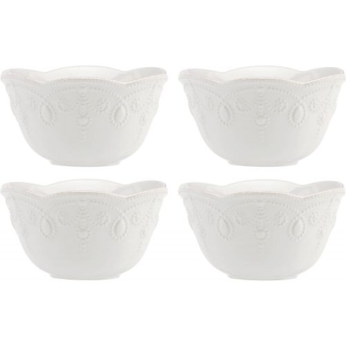 레녹스 Lenox French Perle 4 Piece Fruit Bowl Set, 4.00 LB, White