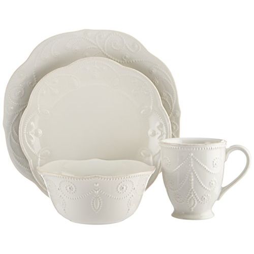 레녹스 Lenox French Perle Individual Pasta Bowl, White