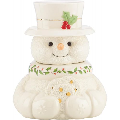 레녹스 Lenox Happy Holly Days Snowman Cookie Jar