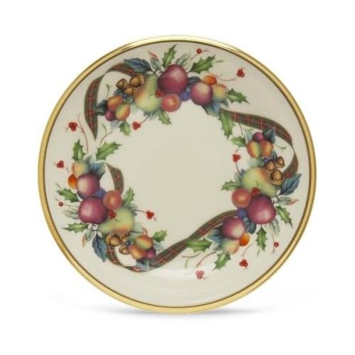 레녹스 Lenox Holiday Tartan Gold Banded Ivory China Butter Plate