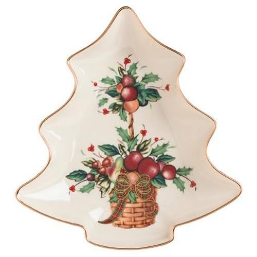 레녹스 Lenox Holiday Tartan Tree Candy Dish