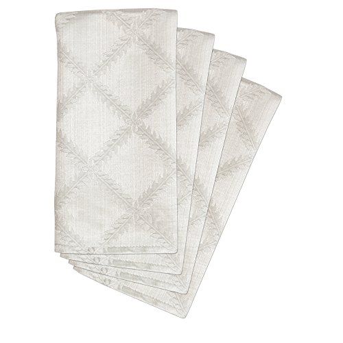 레녹스 Lenox Laurel Leaf Set of 4 Napkins, White