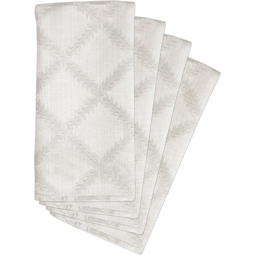 레녹스 Lenox Laurel Leaf Set of 4 Napkins, White