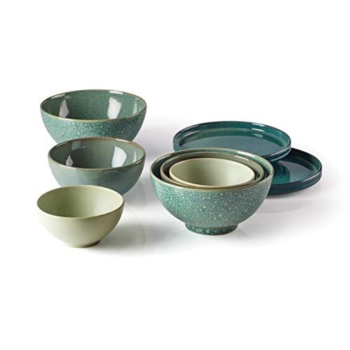 레녹스 Lenox Luna Nesting Dinnerware Set, 11.40 LB, Green