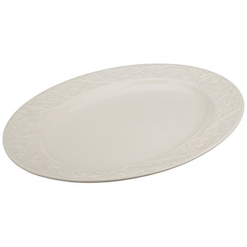 레녹스 Lenox Opal Innocence Carved Large Oval Platter