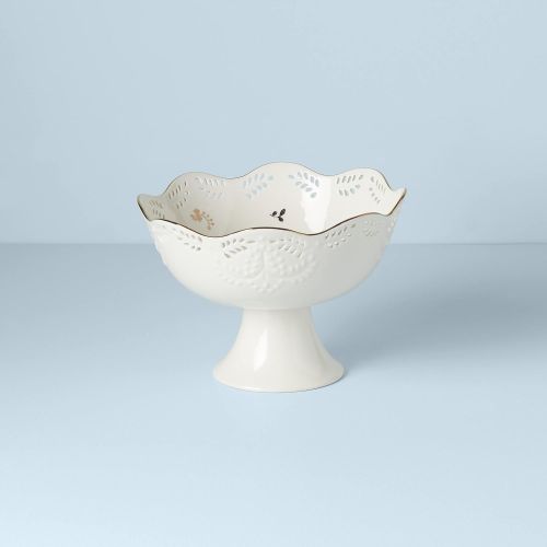 레녹스 Lenox Opal Innocence Flourish Footed Centerpiece Bowl, 3.65 LB, White