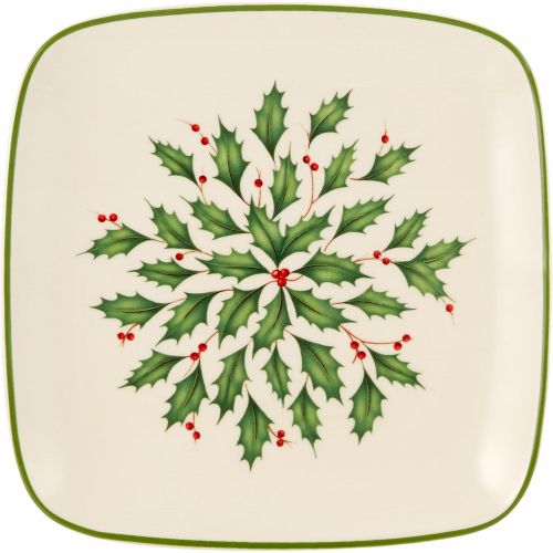 레녹스 Lenox Holiday Sips and Snacks Serveware Set, Ivory