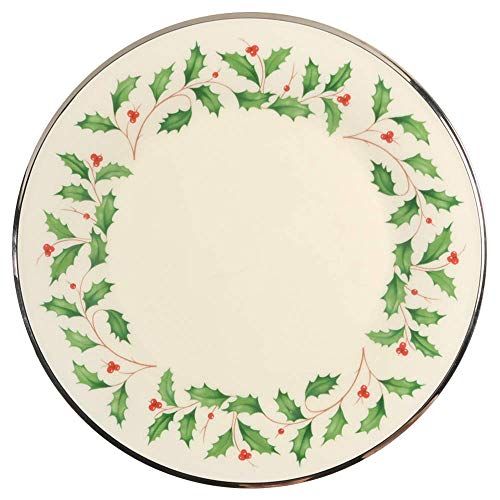 레녹스 Lenox Holiday Platinum Ivory China Dinner Plate