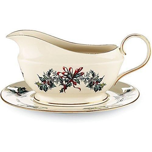 레녹스 Lenox Winter Greetings Sauce Boat & Stand