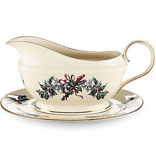 레녹스 Lenox Winter Greetings Sauce Boat & Stand