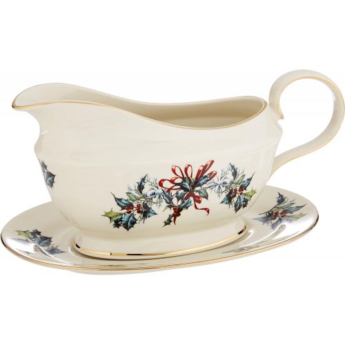 레녹스 Lenox Winter Greetings Sauce Boat & Stand