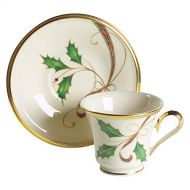Lenox Holiday Nouveau Gold Accent Footed Cup & Saucer Set