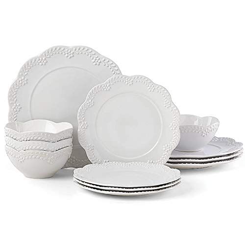 레녹스 Lenox White Chelse Muse Floral 12Pc Set, 16.90 LB