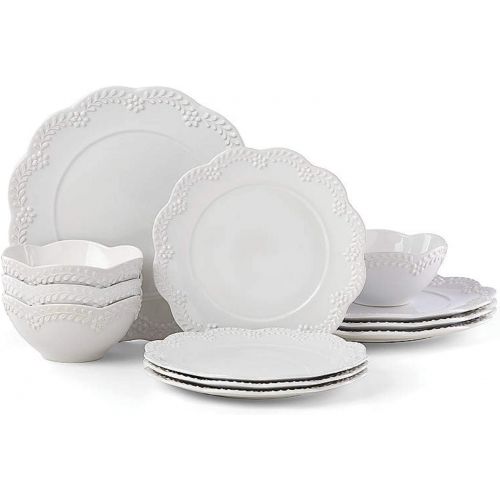 레녹스 Lenox White Chelse Muse Floral 12Pc Set, 16.90 LB