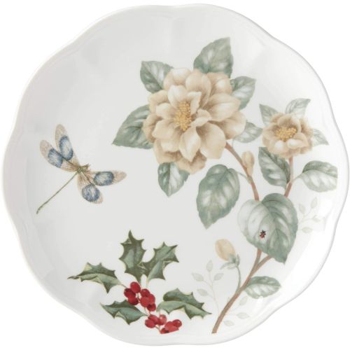 레녹스 Lenox Butterfly Meadow Jasmine Accent Plate, 1.04 LB, Red