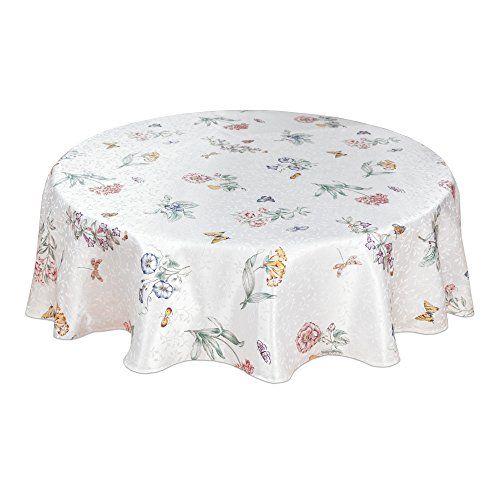 레녹스 Lenox Butterfly Meadow 70 inch Round Tablecloth