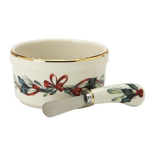 레녹스 Lenox Winter Greetings Dip Bowl and Spreader