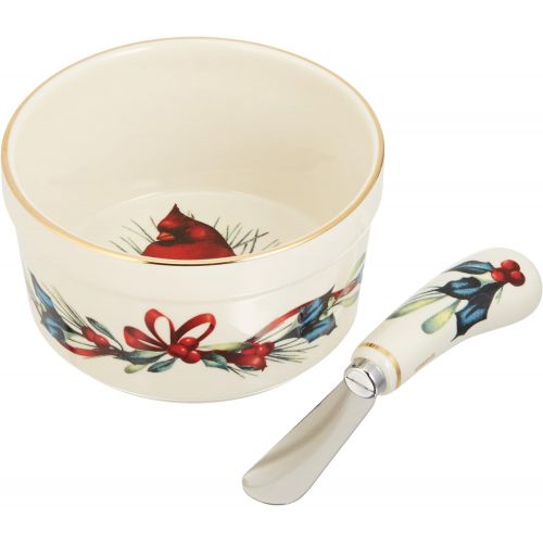 레녹스 Lenox Winter Greetings Dip Bowl and Spreader