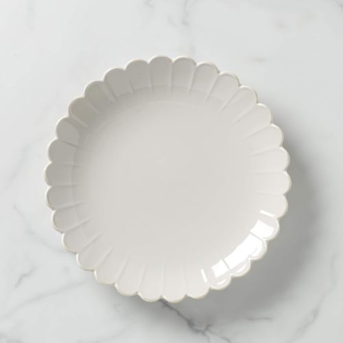 레녹스 Lenox French Perle Scallop Platter, 3.75 LB, White