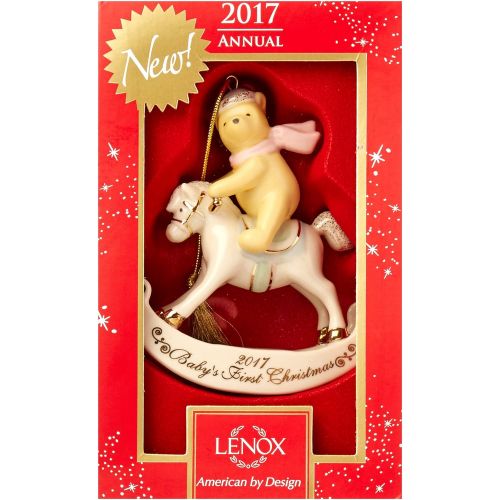 레녹스 Lenox Annual China Ornaments 2017 Winnie The Pooh Babys 1st, Ivory