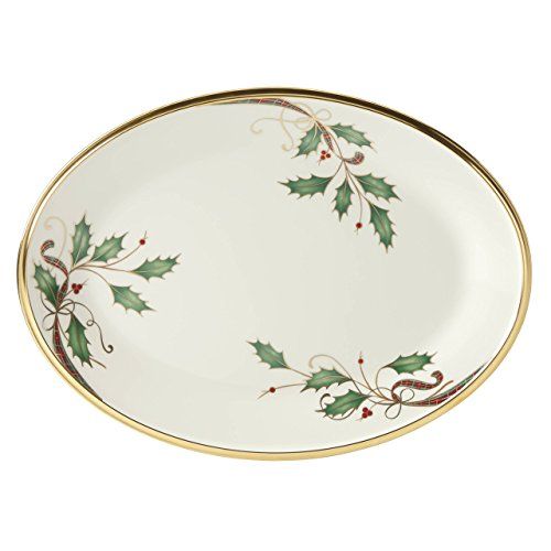 레녹스 Lenox Holiday Nouveau Gold Oval Platter