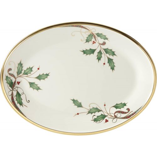 레녹스 Lenox Holiday Nouveau Gold Oval Platter