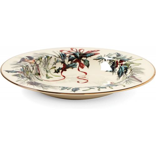 레녹스 Lenox Winter Greetings Rim Soup Bowl