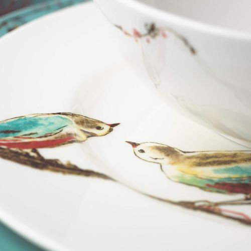 레녹스 Lenox Chirp 4 Piece Place Setting, 5.1 LB, Multi