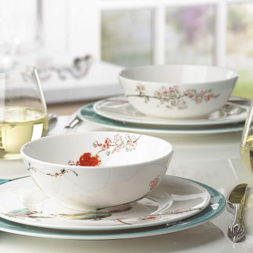 레녹스 Lenox Chirp 4 Piece Place Setting, 5.1 LB, Multi