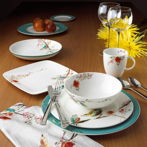 레녹스 Lenox Chirp 4 Piece Place Setting, 5.1 LB, Multi