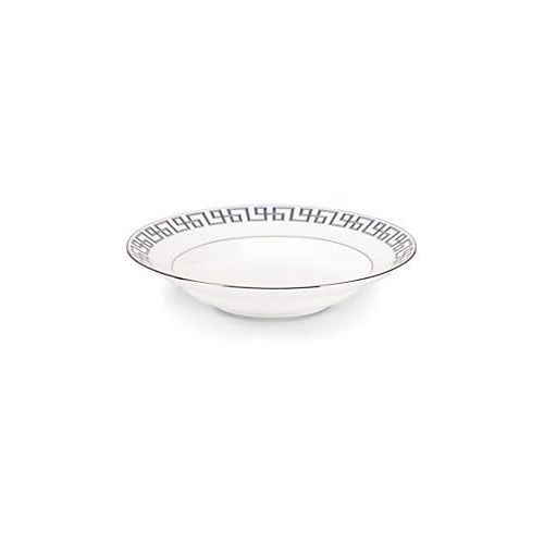 레녹스 Lenox Darius Silver Rimmed Bowl, 1.00 LB, Taupe/Grey