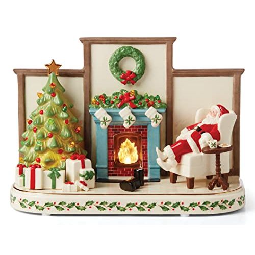 레녹스 Lenox 893499 Holiday Cozy Christmas Light Up & Musical Decor