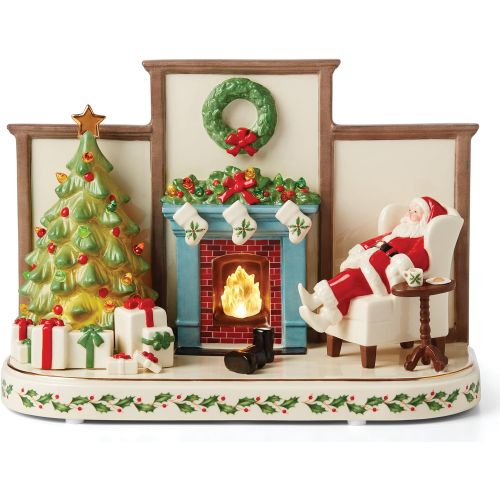 레녹스 Lenox 893499 Holiday Cozy Christmas Light Up & Musical Decor