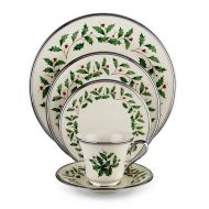 Lenox Holiday Platinum Ivory China 5 Piece Place Setting, Service for 1