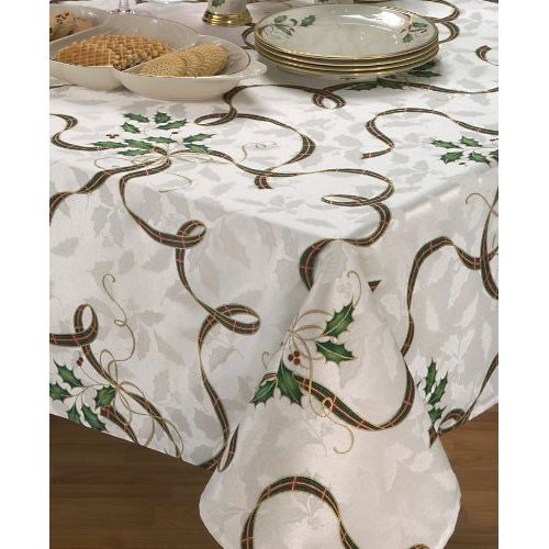 레녹스 Lenox American By Design Holiday Nouveau Rectangular Tablecloth, 60 By 102 Inches