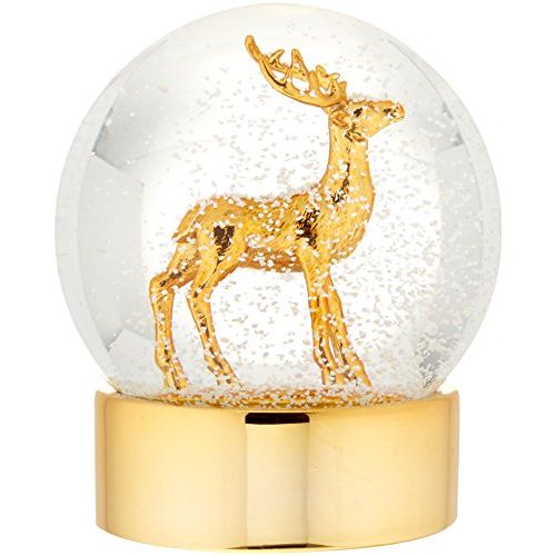 레녹스 Lenox Holidays Reindeer Golden Snowglobe, Gold