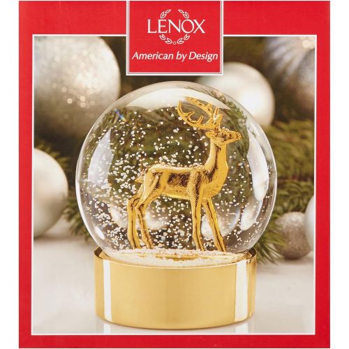 레녹스 Lenox Holidays Reindeer Golden Snowglobe, Gold