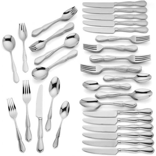 레녹스 Lenox Tavish 84 piece Flatware Set 18/10 by Lenox 18/10 Service for 12