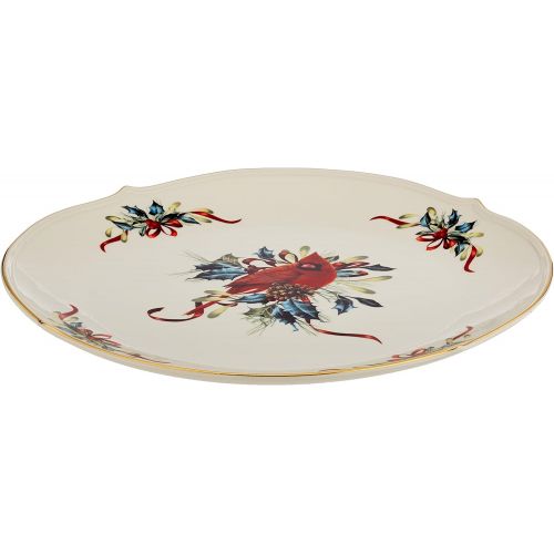 레녹스 Lenox 853785 Winter Greetings Round Serving Platter