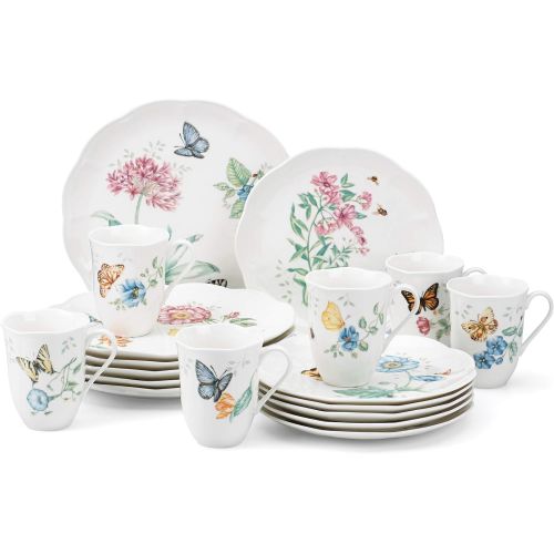 레녹스 Lenox 6342794 Butterfly Meadow 18 Piece Dinnerware Set