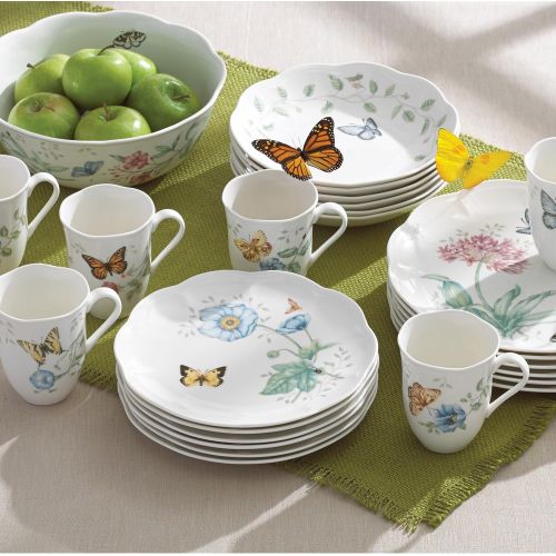 레녹스 Lenox 6342794 Butterfly Meadow 18 Piece Dinnerware Set