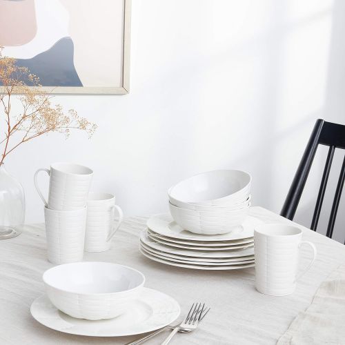 레녹스 Lenox E365 Sculpture dinnerware Set, White