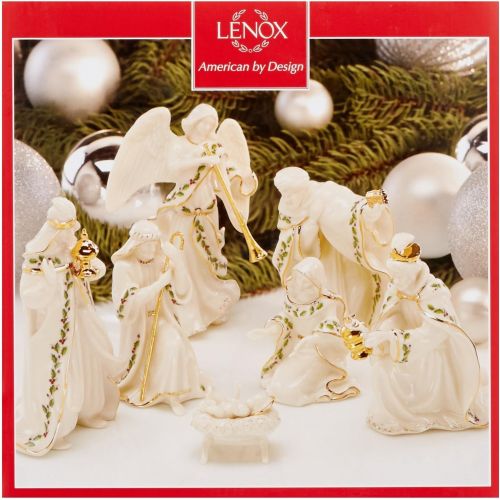 레녹스 Lenox Holiday Xmas Nativity Porcelain 7 Pc set Holy Family, Three Kings, Angel