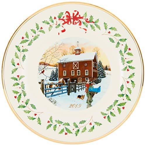 레녹스 Lenox 887099 2019 Holiday Barn Scene Plate