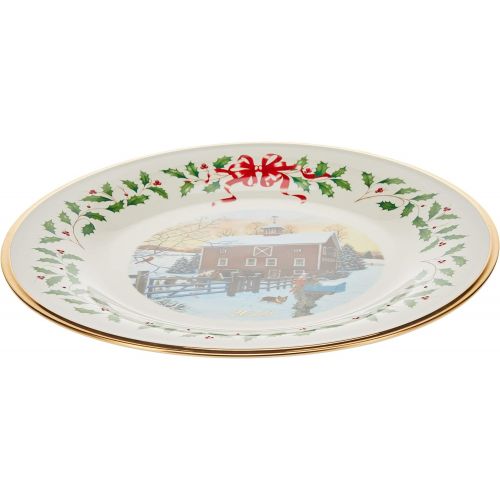 레녹스 Lenox 887099 2019 Holiday Barn Scene Plate