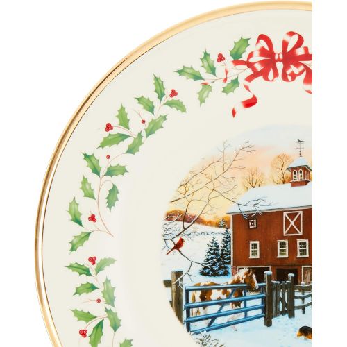 레녹스 Lenox 887099 2019 Holiday Barn Scene Plate