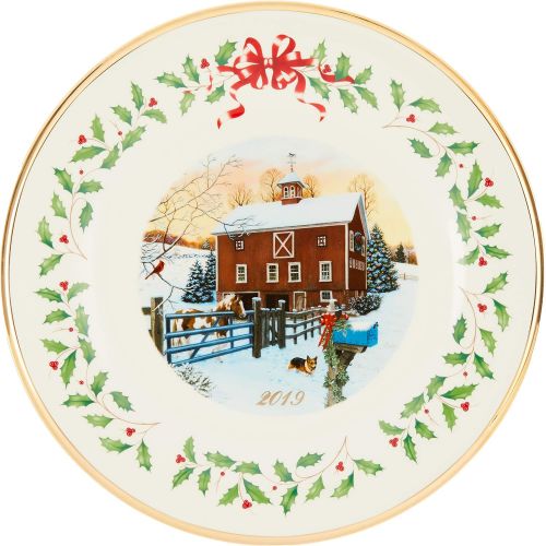 레녹스 Lenox 887099 2019 Holiday Barn Scene Plate